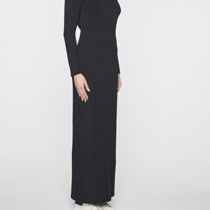 Melrose & Market Black Long Sleeve Maxi Crewneck Dress